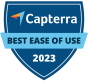 Capterra Best Ease of Use 2023 badge