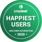 crozdesk happiest users 2020 logo